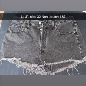Levi's Women's Black Denim Jean Shorts